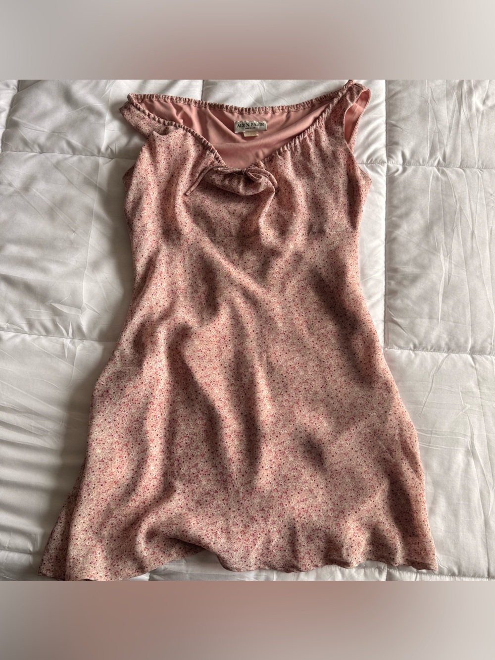 Vintage Pink Floral Sleeveless Dress